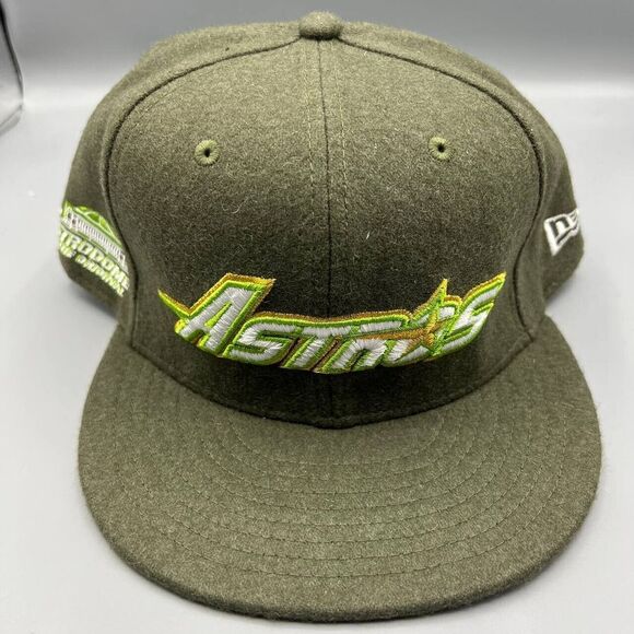 Houston‎ Astros Hat Men 8 Green 59Fifty New Era Fitted Cap Wool New